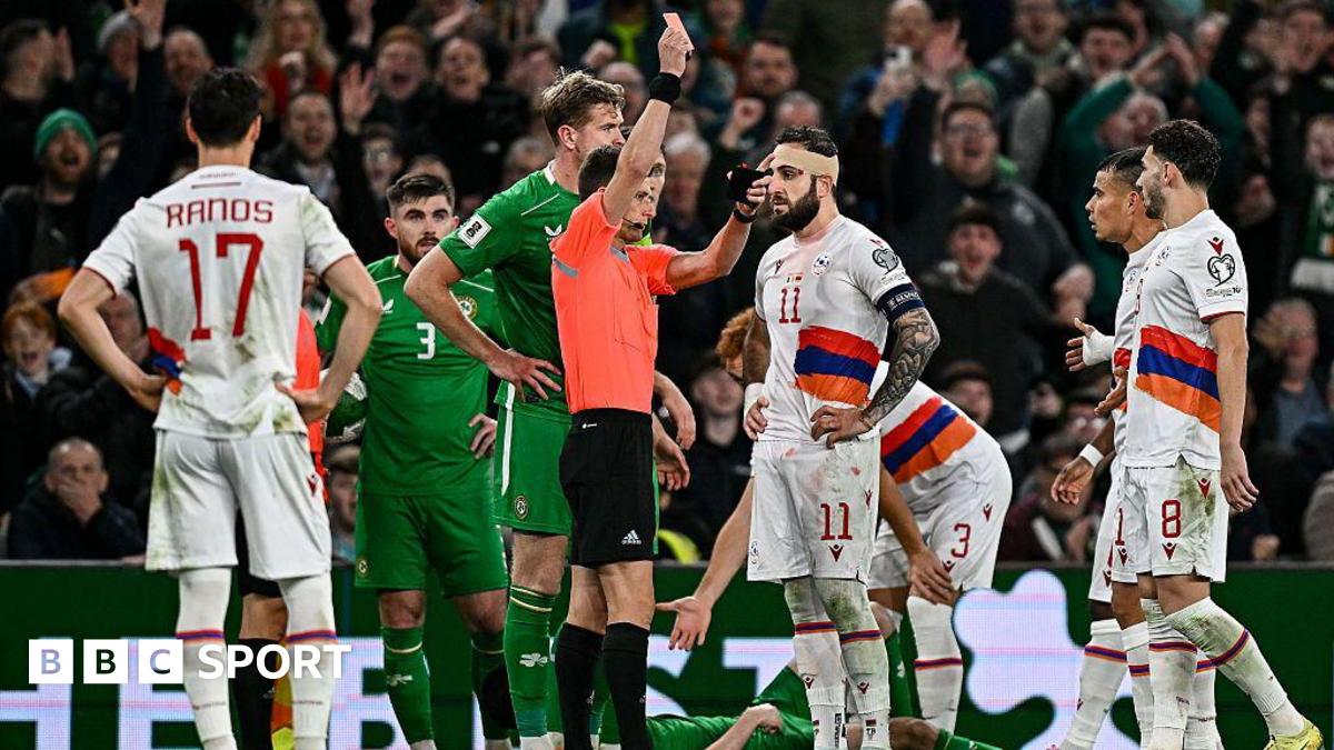 Irlande 1-0 Arménie : Tigran Barseghyan perd son sang-froid - Finn Azaz sur le coup de tête