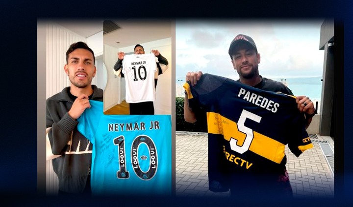 L'échange de maillots entre Paredes et Neymar.