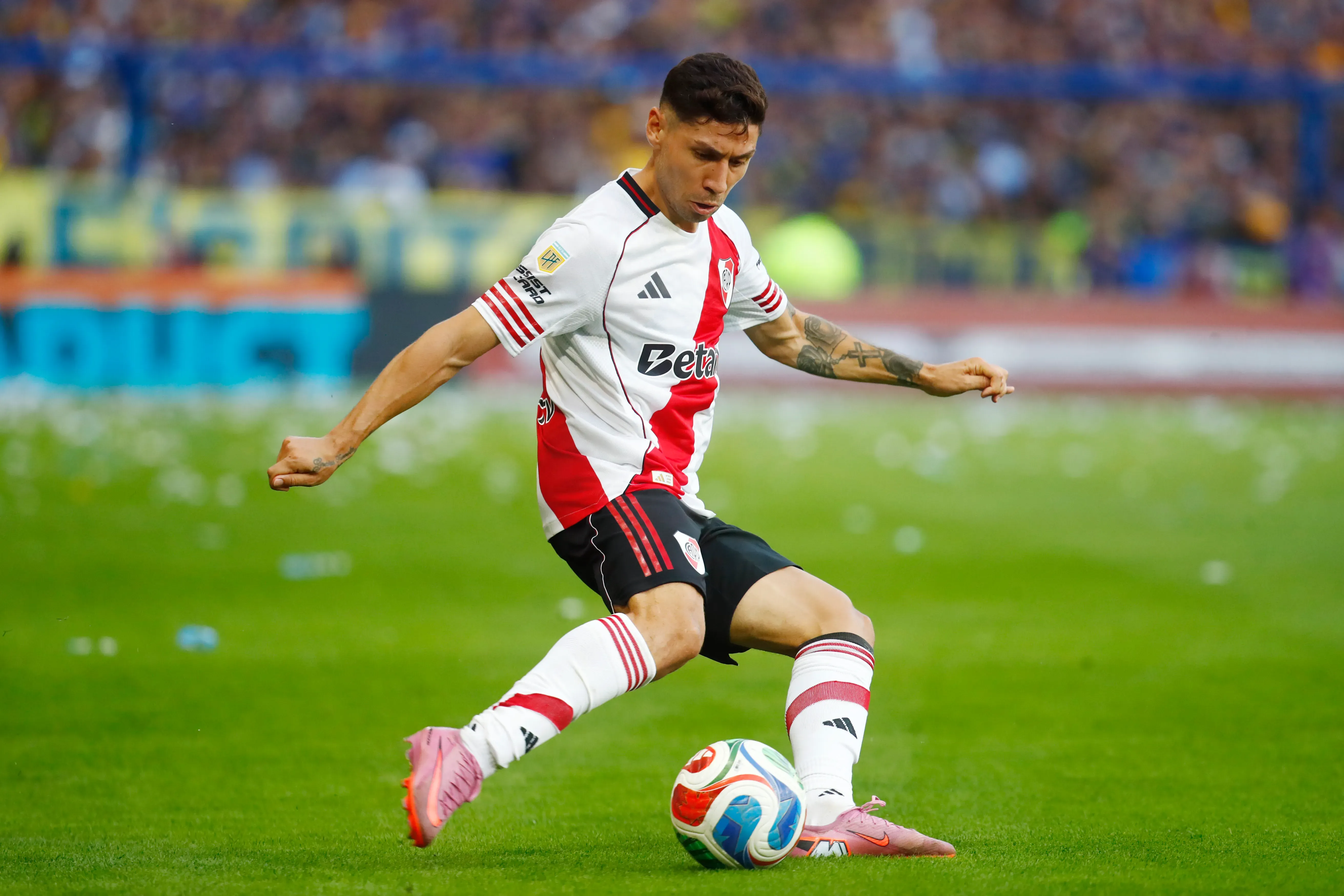 Montiel avait des chiffres acceptables lors de son retour à River, mais il n'a pas réussi à faire la différence en termes de performance. (Getty Images)