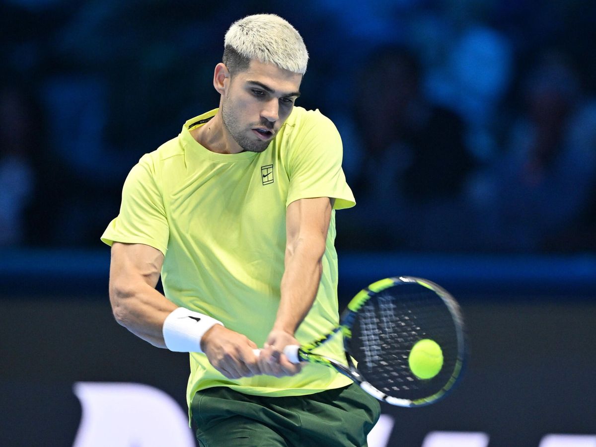 Carlos Alcaraz et Taylor Fritz lors des ATP Finals