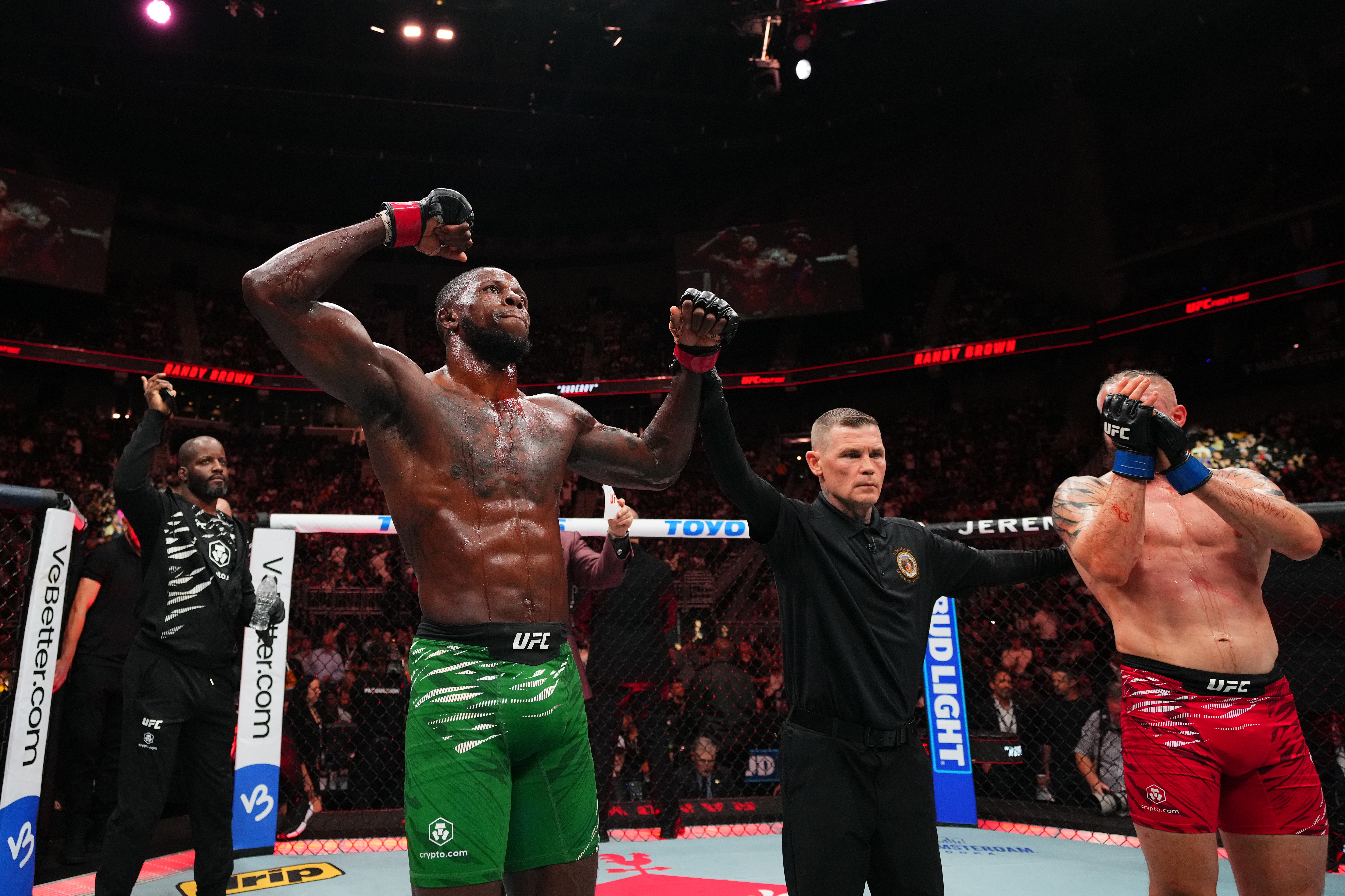Randy Brown après sa victoire contre Nicolas Dalby