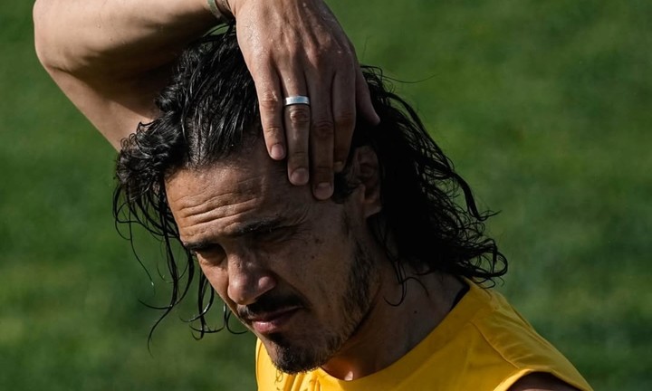 La bonne nouvelle concernant Cavani lors de l'entraînement à Boca Predio.