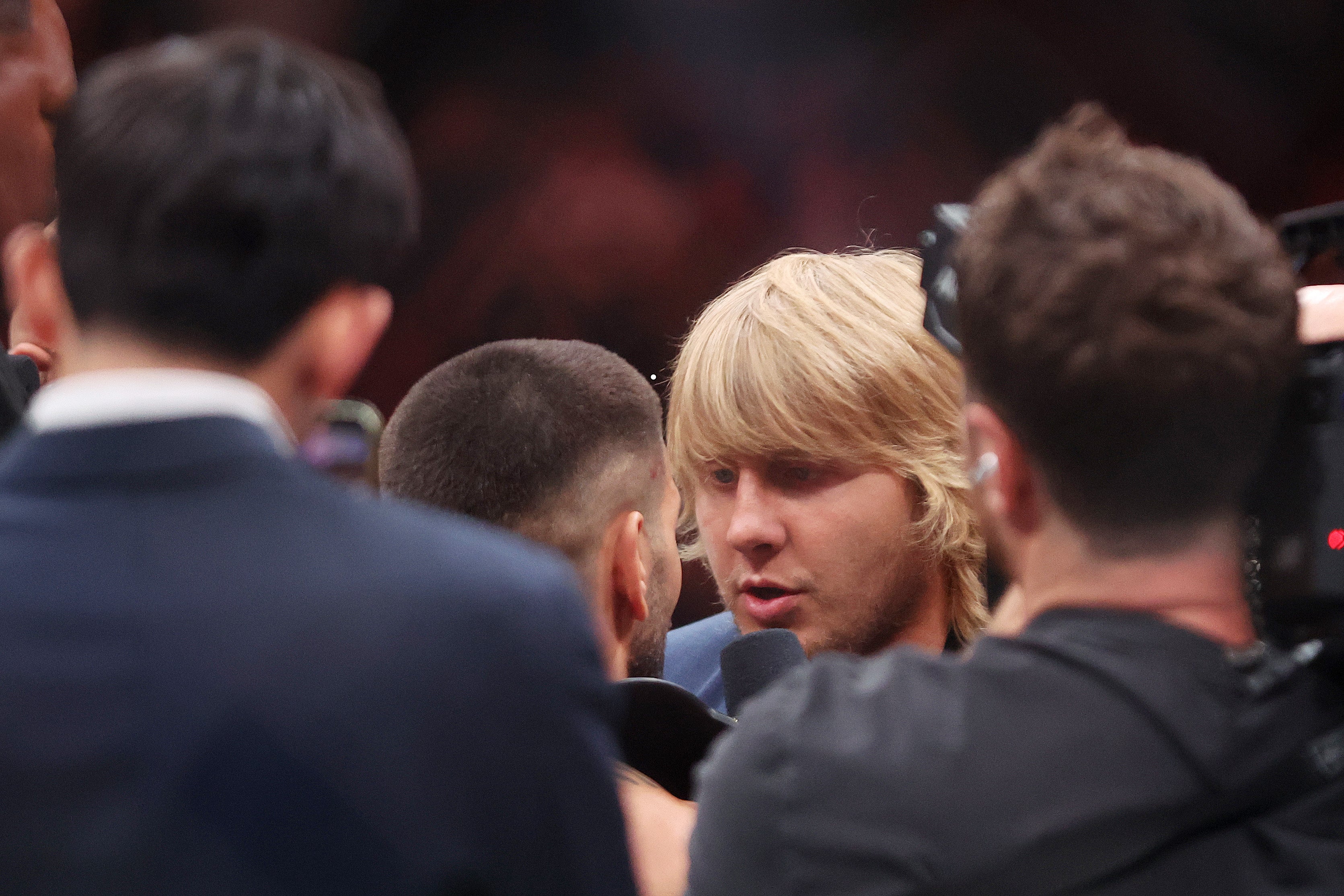 Paddy Pimblett et Ilia Topuria après la victoire de ce dernier