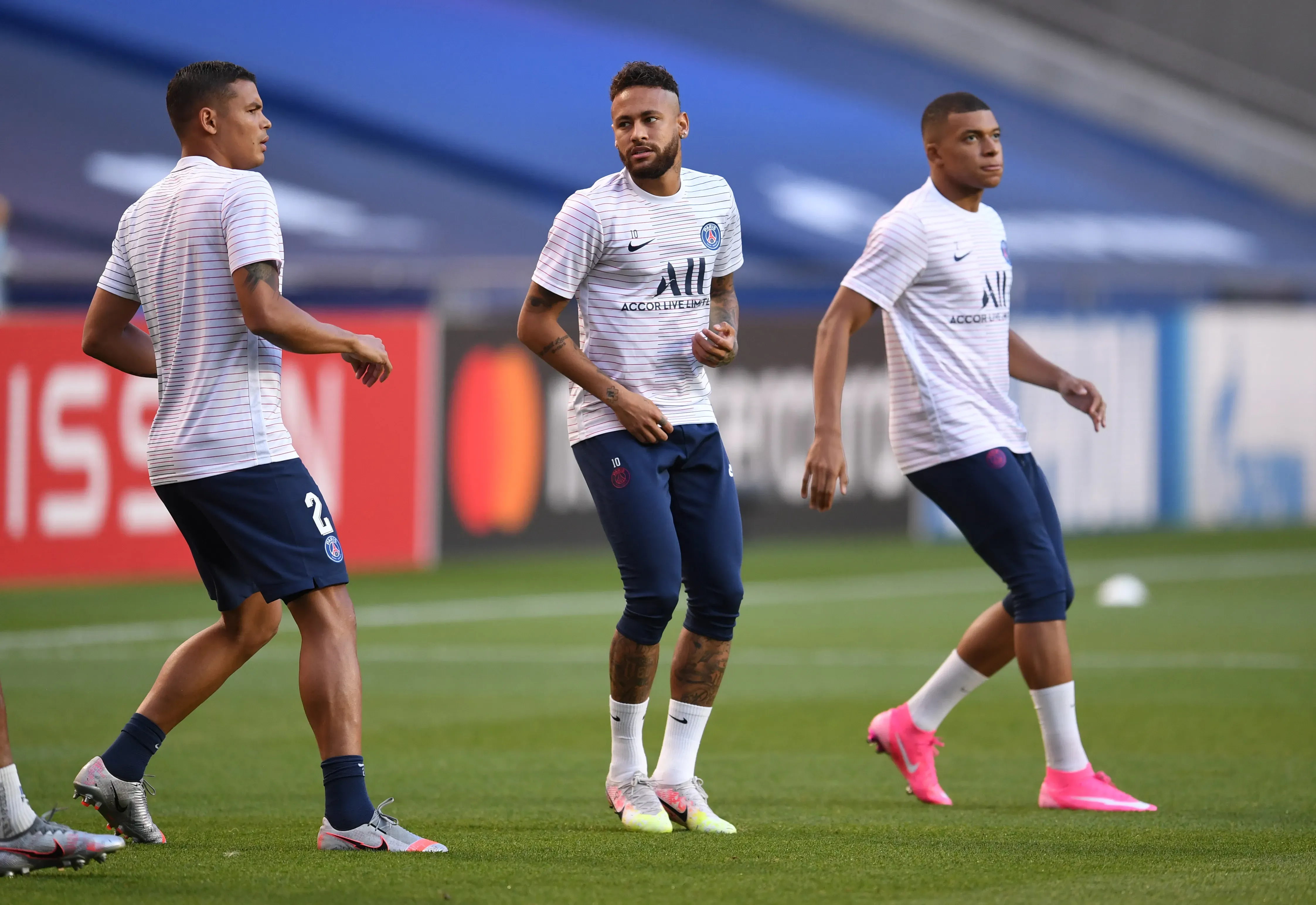 Thiago Silva, Neymar et Kylian Mbappé au PSG.