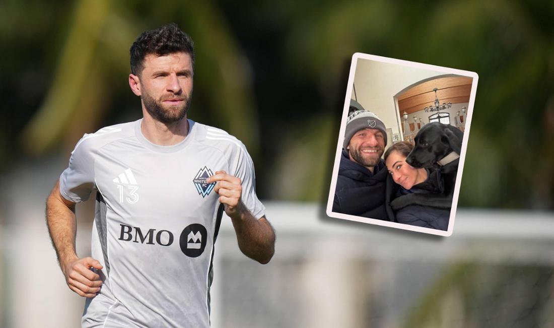 Thomas Müller est enfin réuni avec sa femme Lisa.