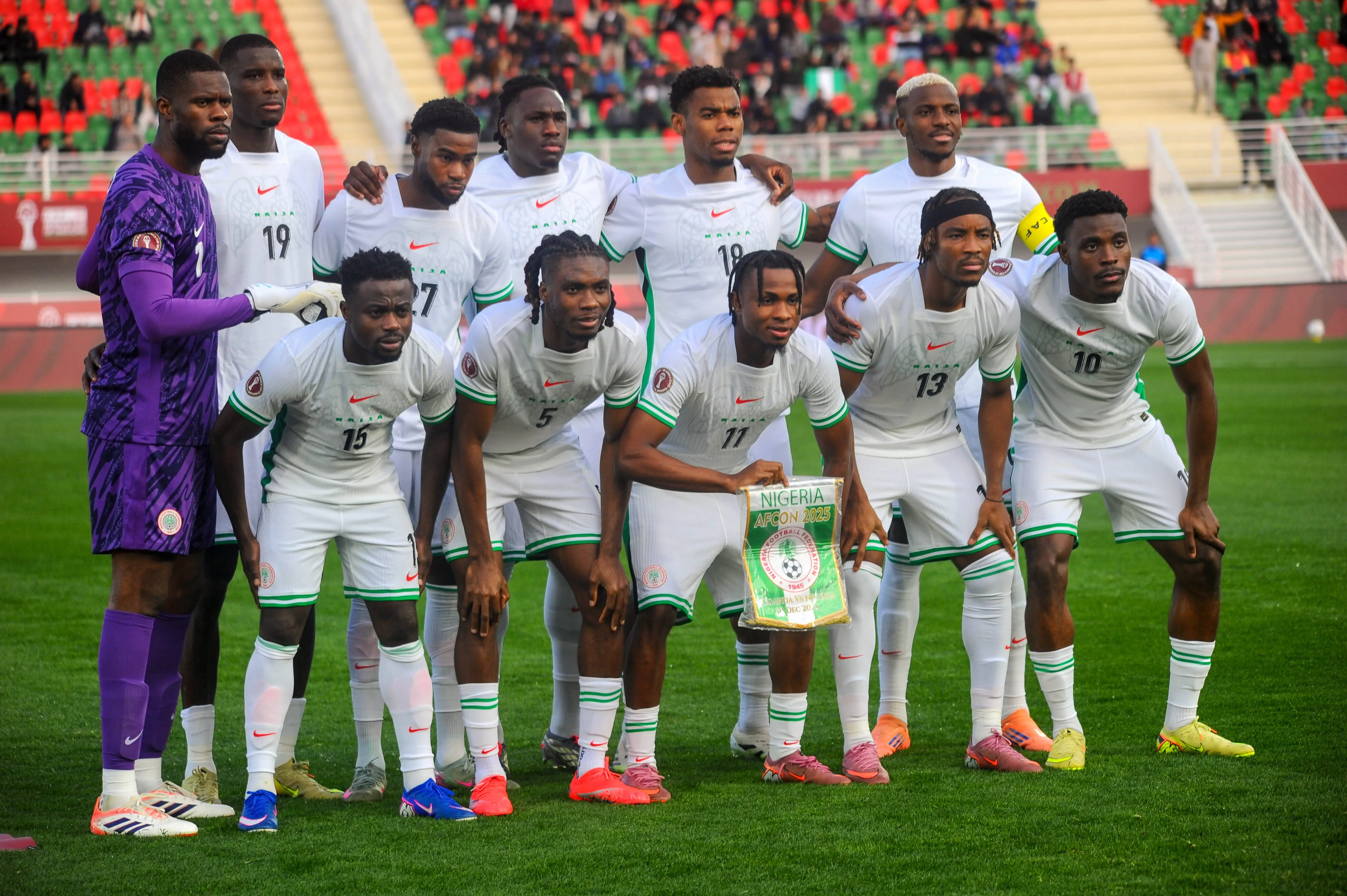 Les joueurs des Super Eagles durant un match de l'AFCON