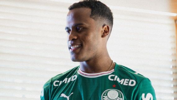Jhon Arias avec le maillot du Palmeiras