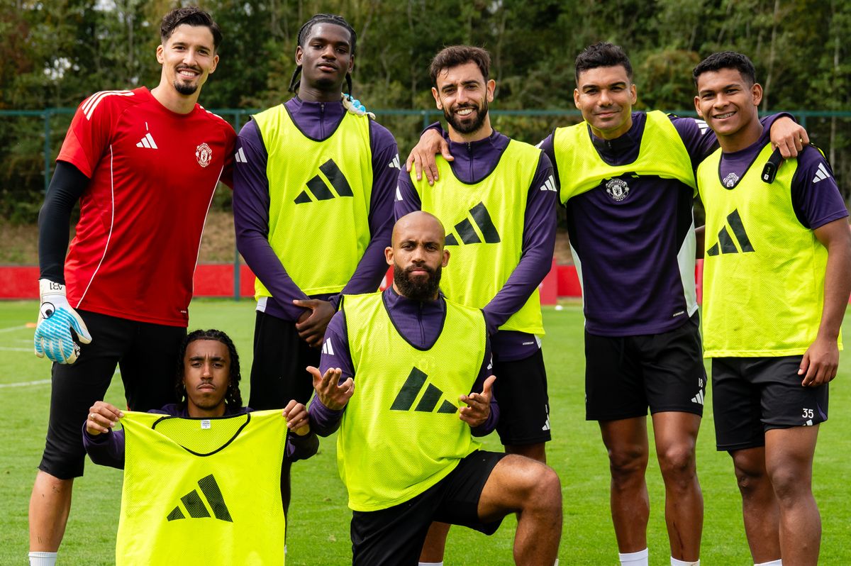 Ayden Heaven et Leny Yoro lors d'une séance d'entraînement
