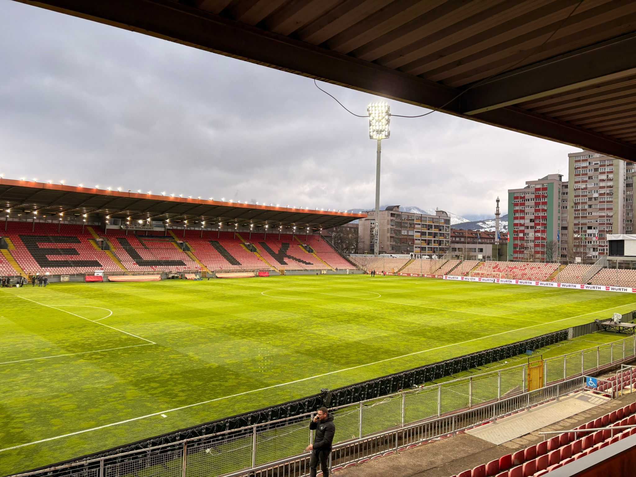 Le stade où se jouera le match Bosnie - Italie.