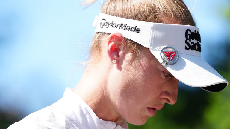 Nelly Korda, lors du dernier tour du championnat Aramco
