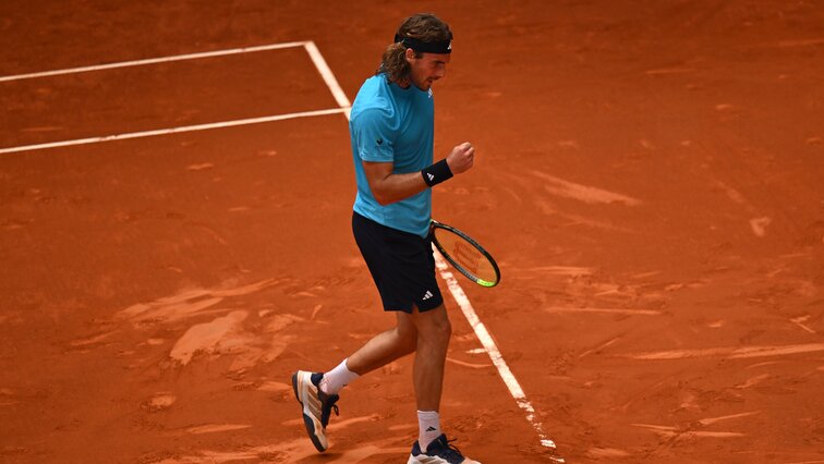 Stefanos Tsitsipas lors de son match contre Alexander Bublik.