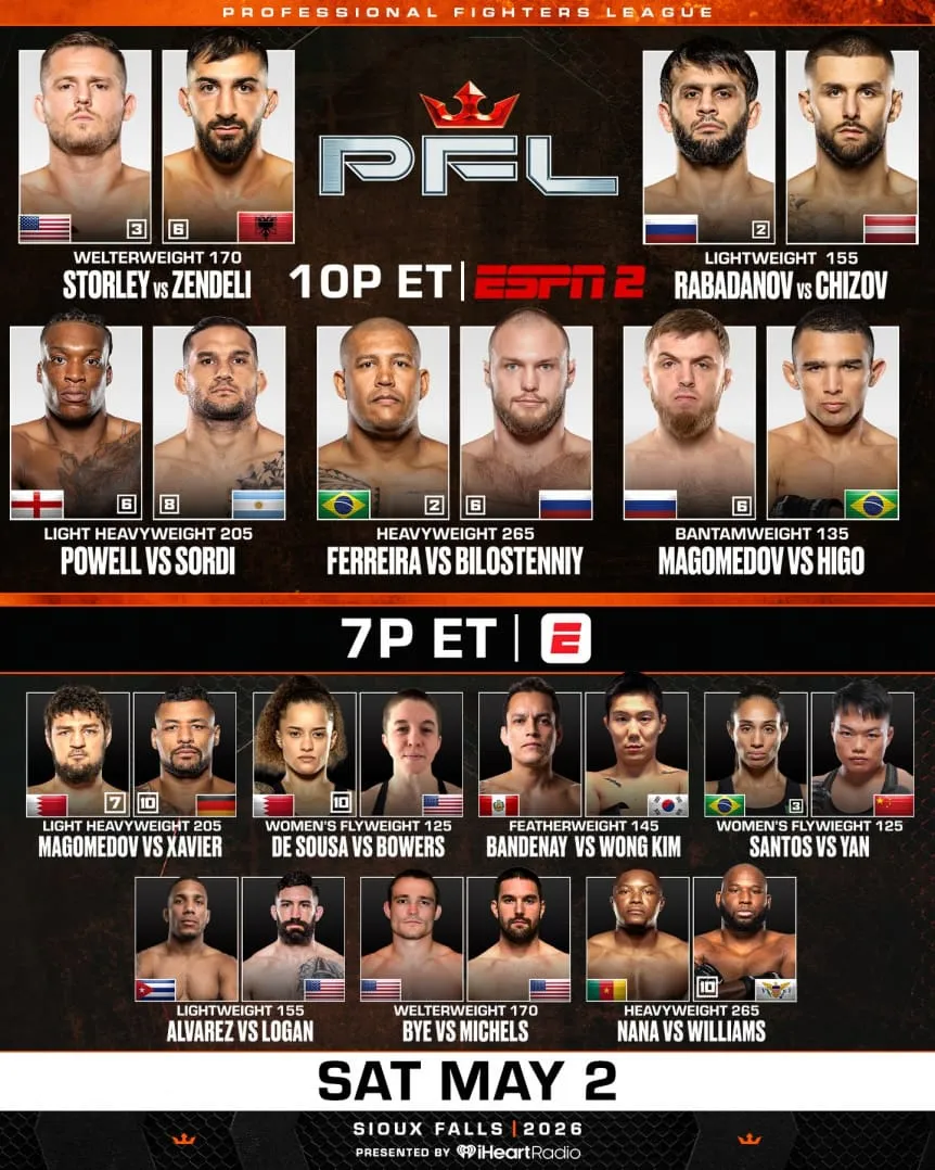 Cartel du combat Emiliano Sordi vs. Simeon Powell