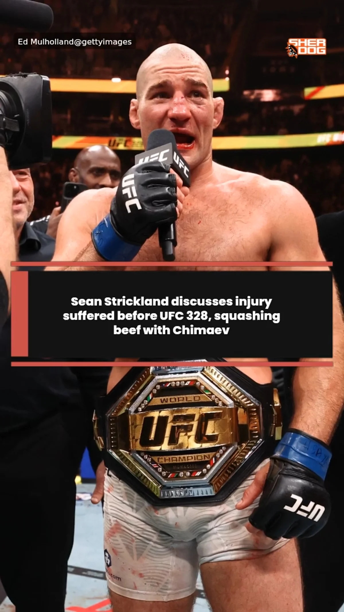 Sean Strickland évoque son accident avant l'UFC 328 et met fin à son conflit avec Chimaev !