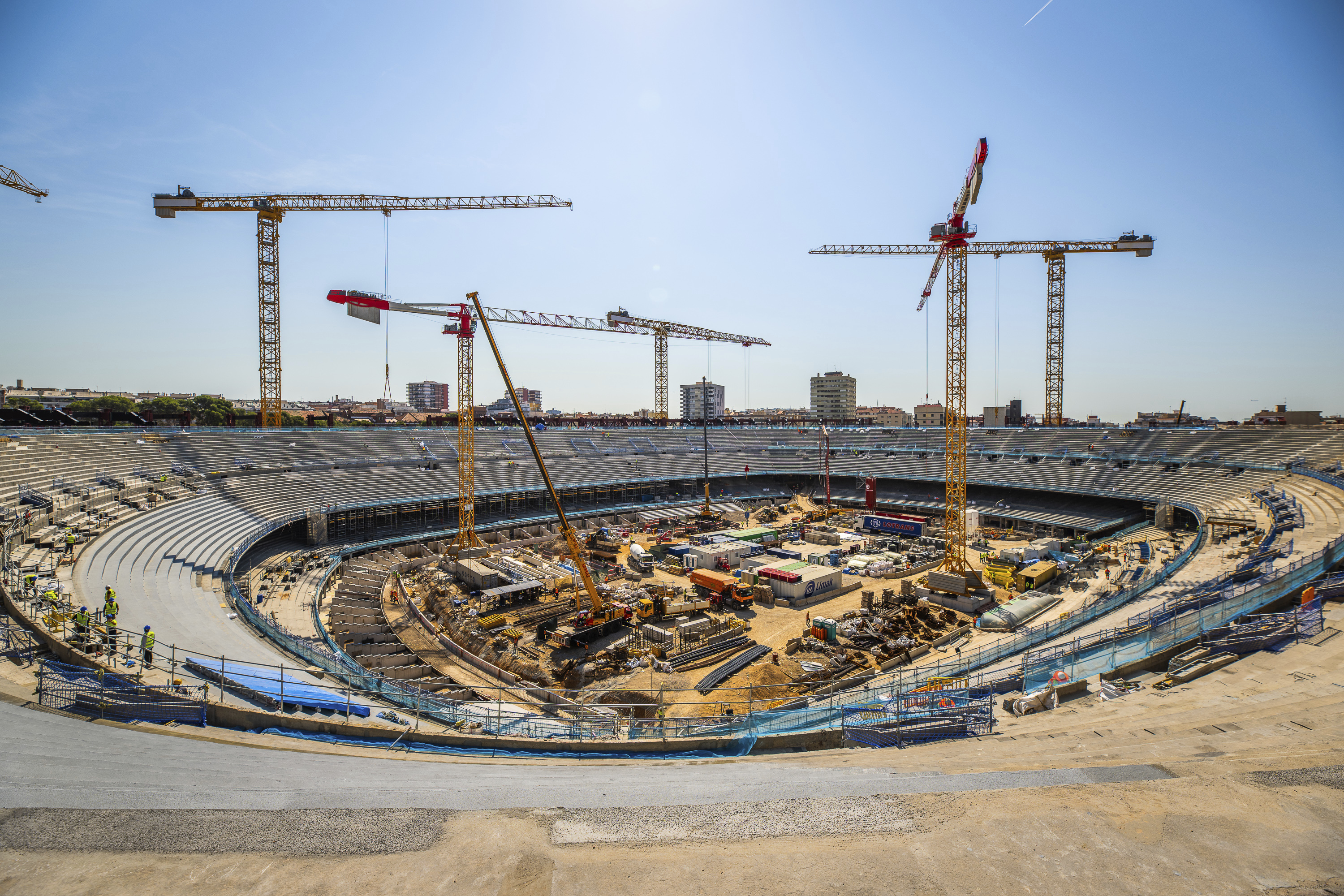 Le Camp Nou en travaux.