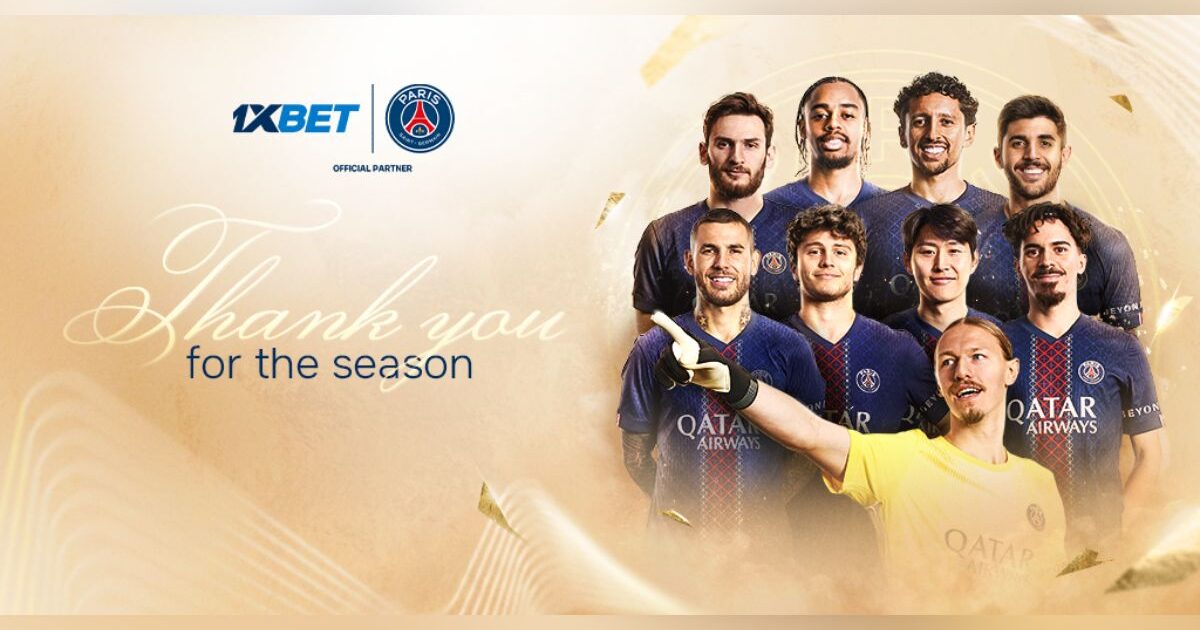 Cinq trophées en une saison : le PSG et 1xBet célèbrent une année historique du football !