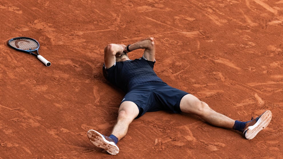 Alexander Zverev célébrant sa victoire