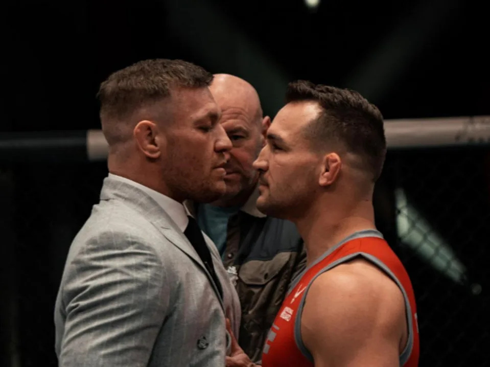 McGregor et Michael Chandler sur le plateau de The Ultimate Fighter