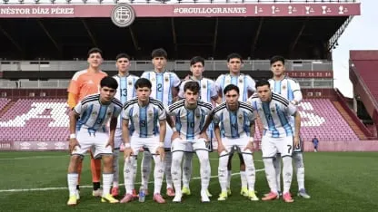 Formation de départ Sub-17 lors du match contre l'Équateur
