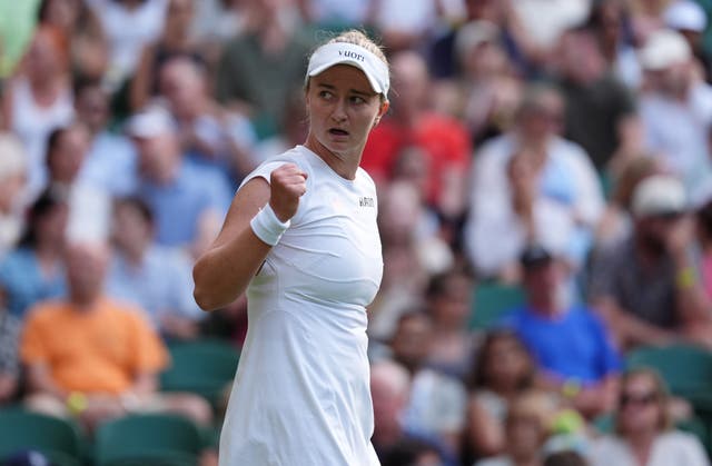 Krejcikova lors du match contre Andreeva