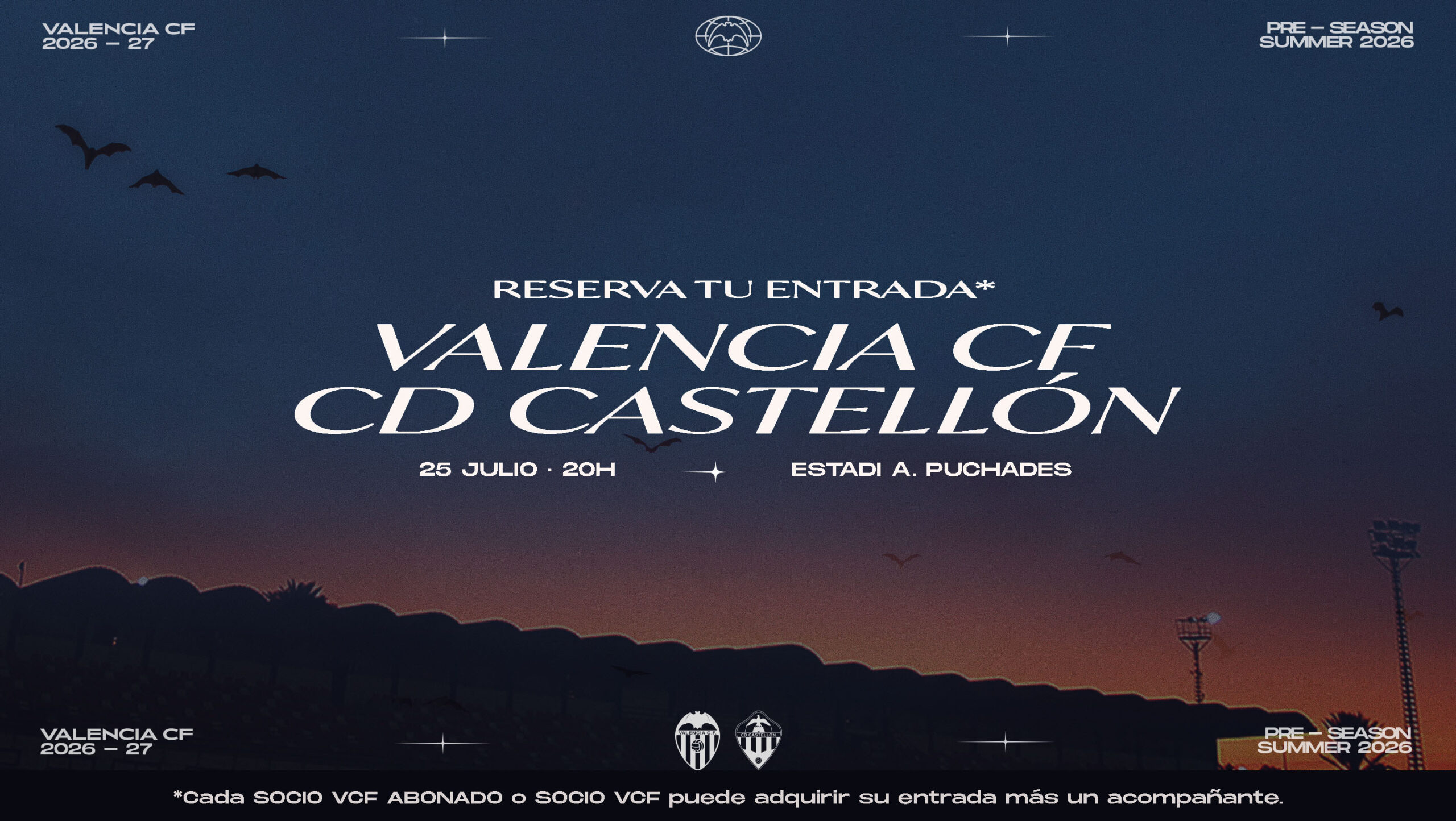 Obtenez gratuitement vos billets pour le match Valencia CF contre le CD Castellón à l'Estadi Antonio Puchades