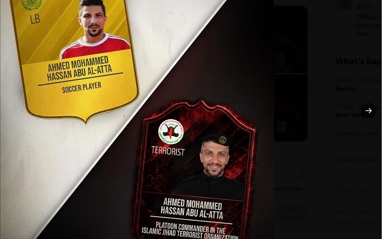 L’IDF précise les affiliations terroristes de 12 footballeurs gazans tués lors de frappes israéliennes