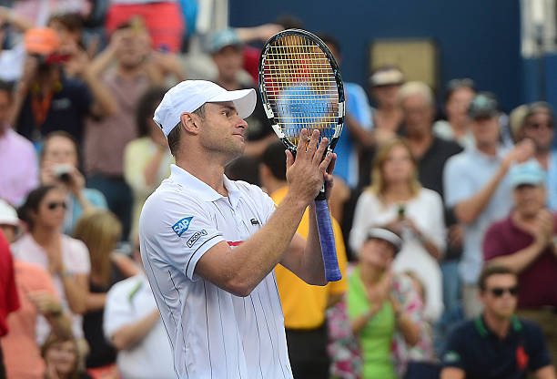 Andy Roddick lors d’un match contre Juan Martín del Potro