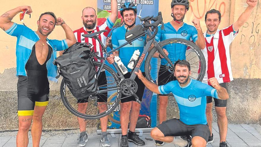 Mil kilómetros en bici para ver al Athletic en Bérgamo