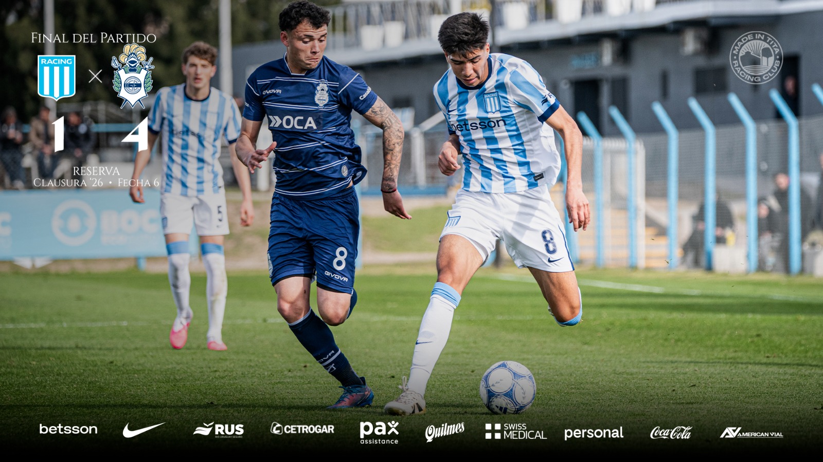 La réserve du Racing s’incline 4-1 face à Gimnasia La Plata