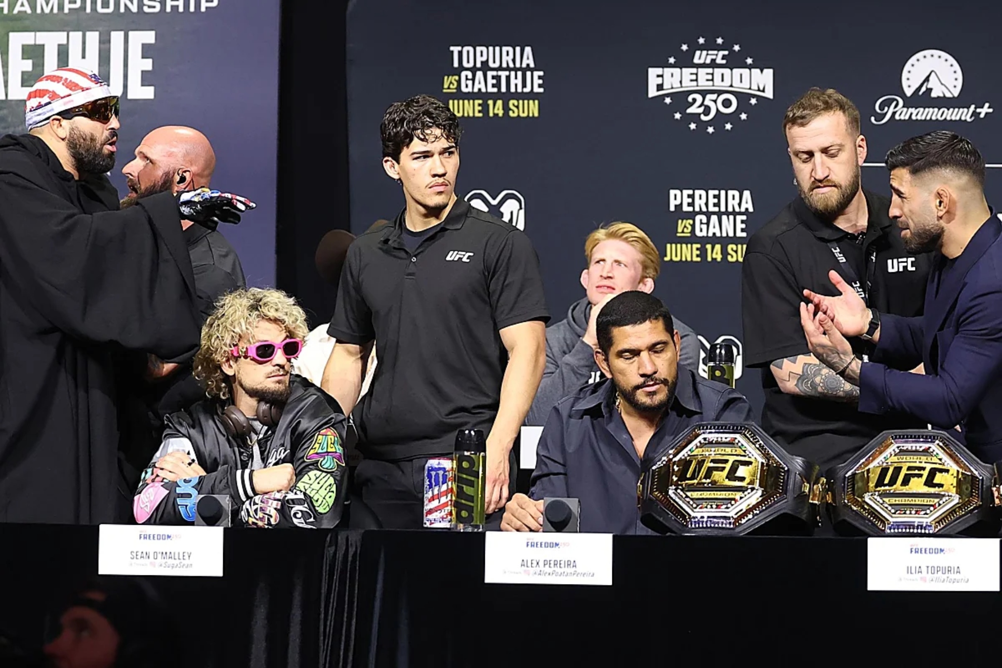Josh Hokit et Ilia Topuria lors de la conférence de presse de l’UFC Casablanca.