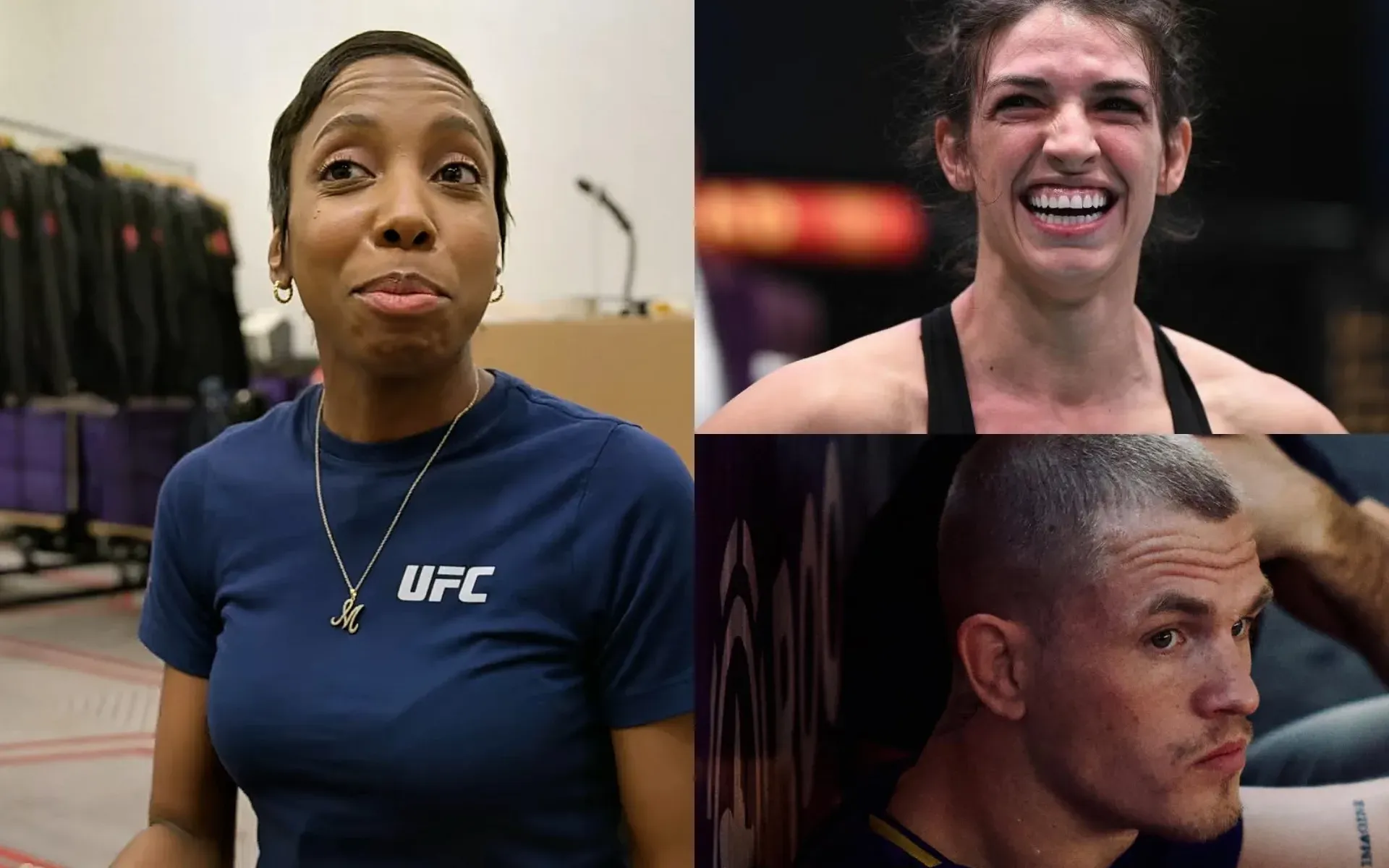 Mackenzie Dern et Ian Machado Garry rencontrent Marshanay Douglas, la couturière de l'UFC, dans les coulisses de la préparation pour l'UFC 330