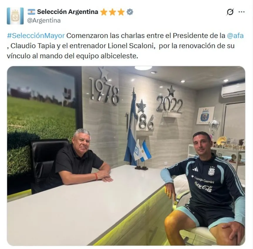 Lionel Scaloni et Claudio Tapia Lionel Scaloni et Claudio Tapia lors d’un entretien