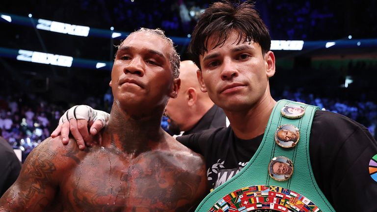 Conor Benn et Ryan Garcia après le combat