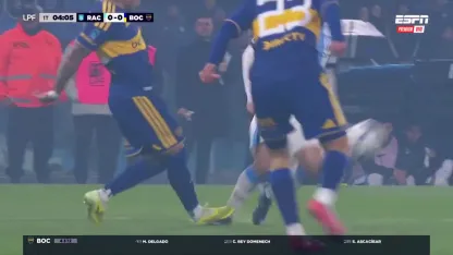 La jugada del penal a favor de Racing