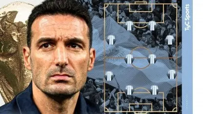 Placa Scaloni - formation Argentina Placa Scaloni - formation Argentina