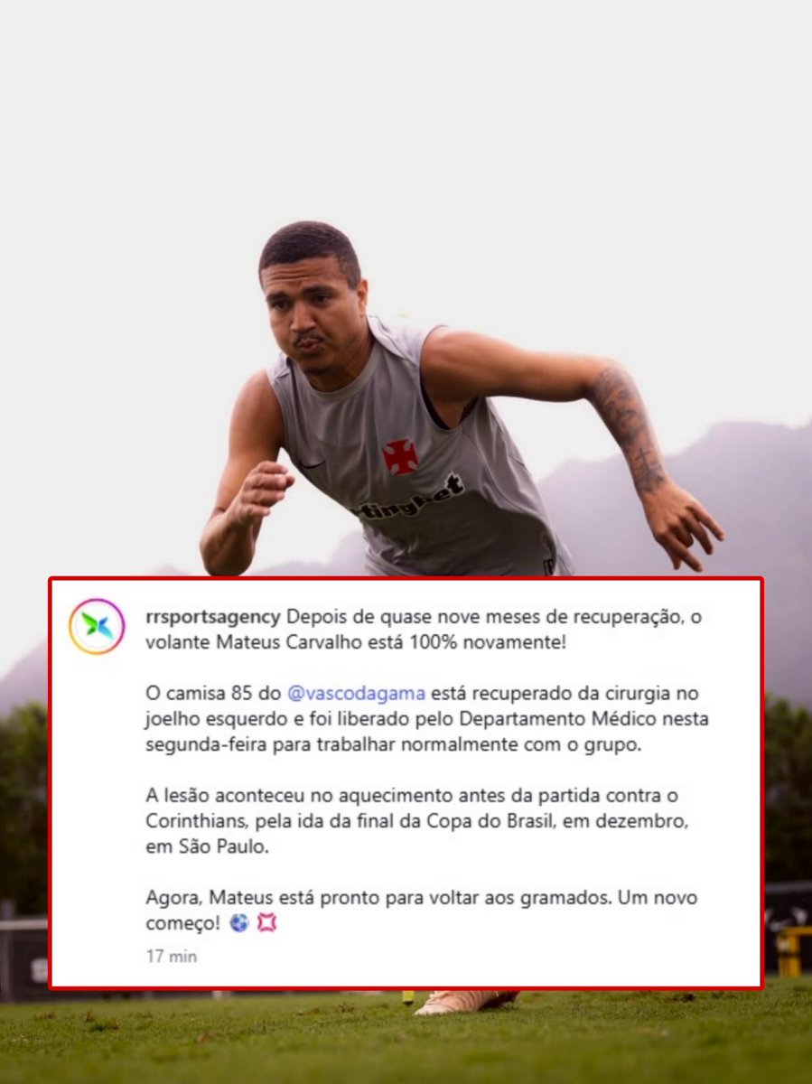 Mateus Carvalho lors de sa reprise