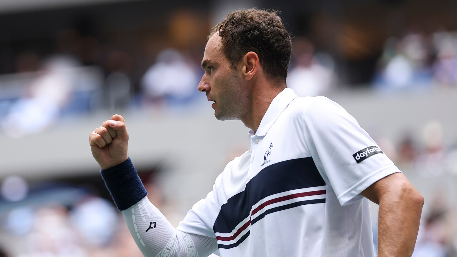 Romain Safiouline lors d’un match de tennis