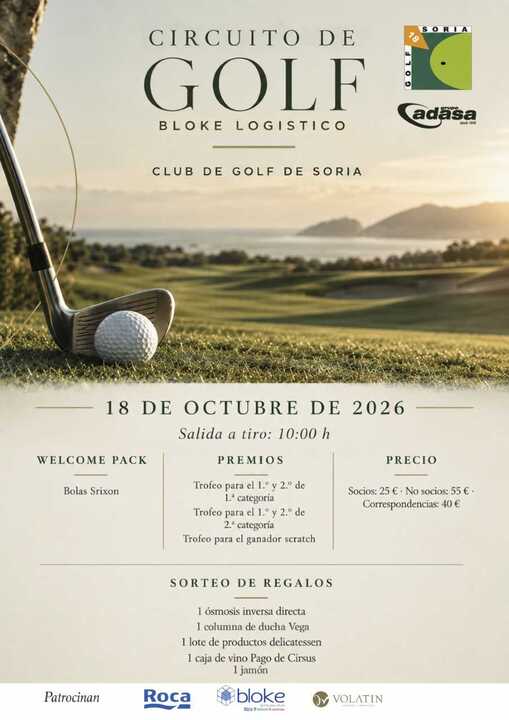 El Circuito de Golf Bloke Logístico que patrocina Grupo ADASA abre inscripciones