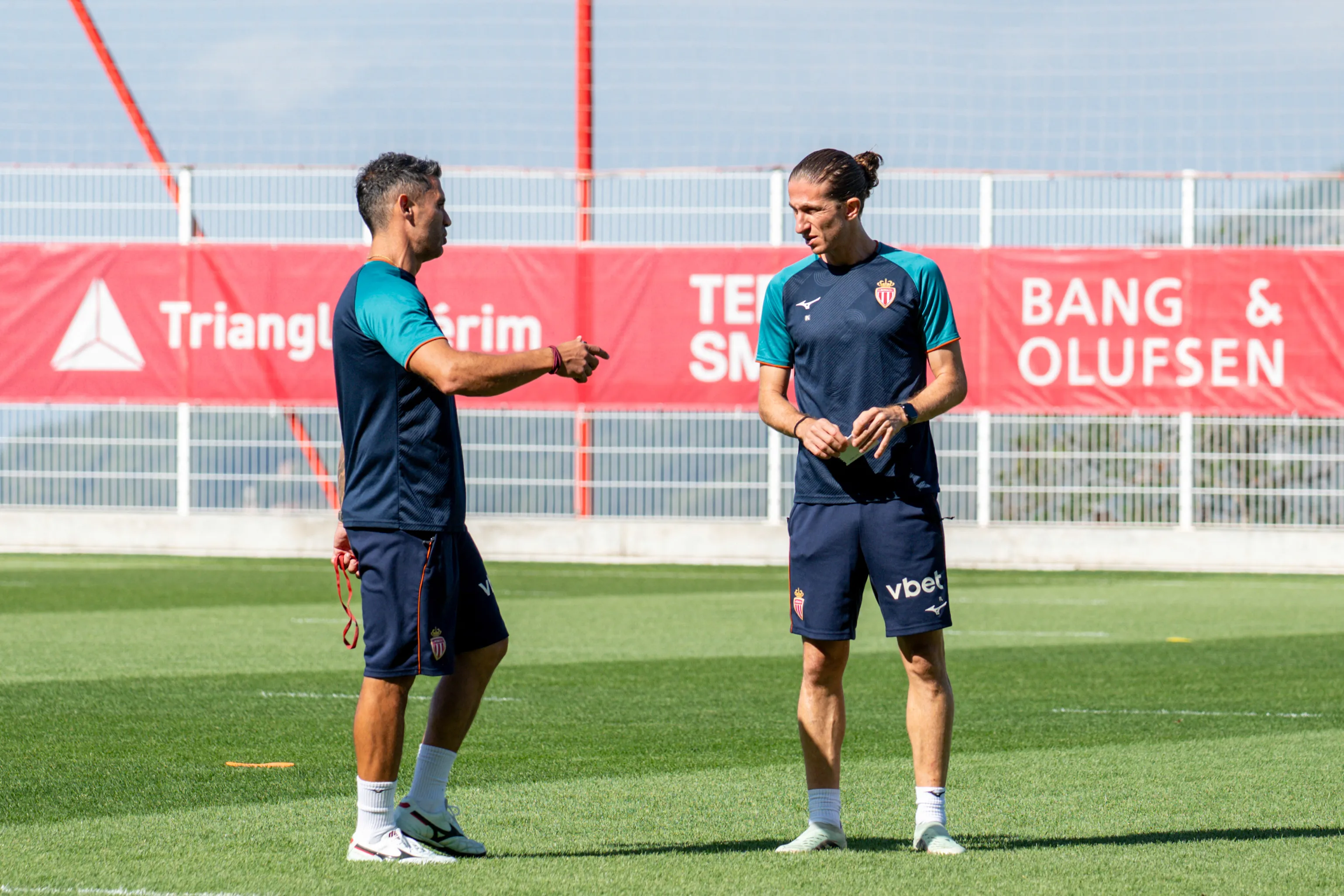 Filipe Luís pendant un entraînement du Monaco