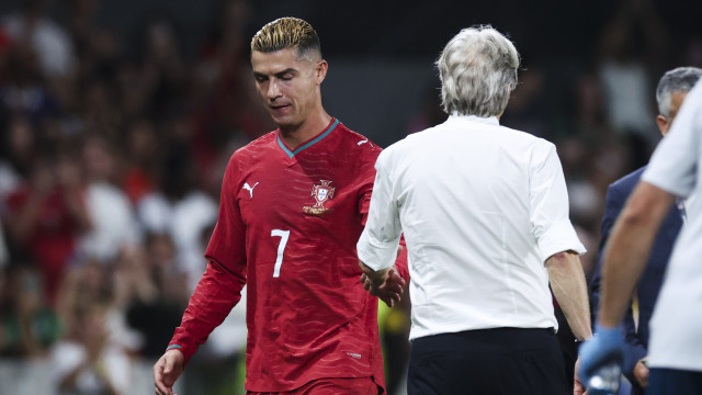 Cristiano Ronaldo lors d’une prise de parole