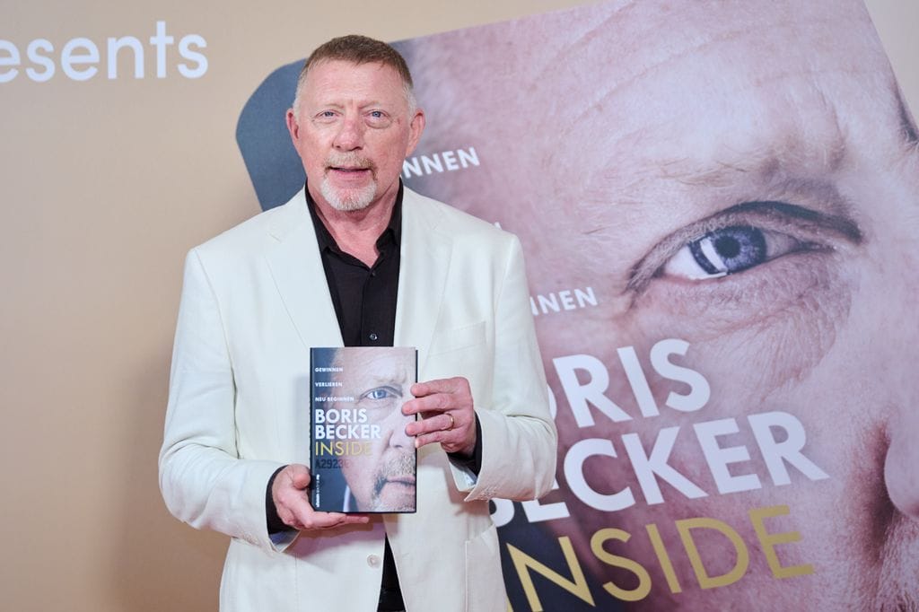 Boris Becker lors de la présentation de son livre