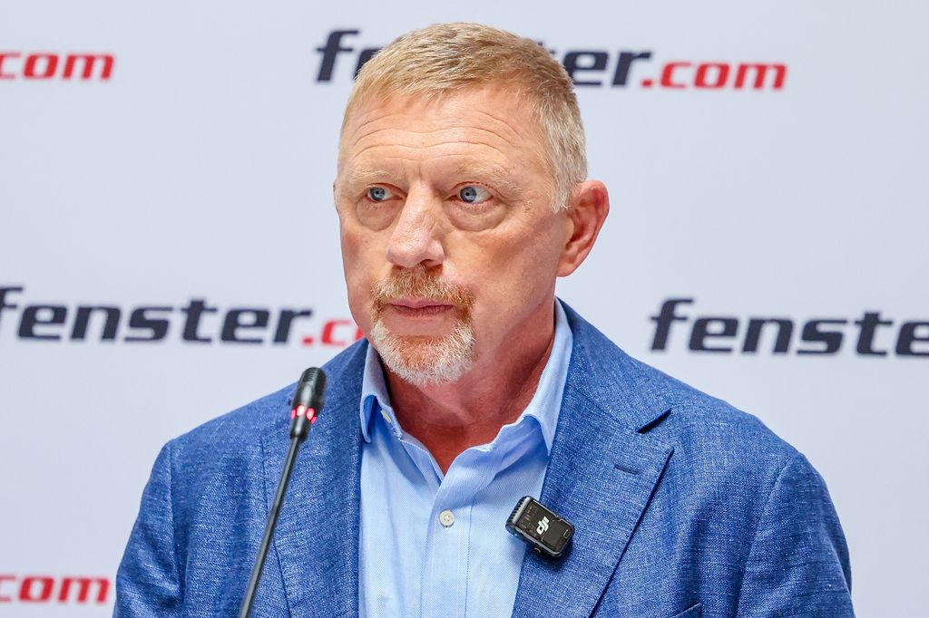 Boris Becker lors d'une séance photo