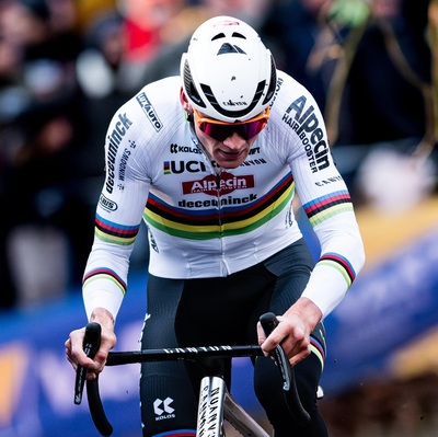 Mathieu van der Poel lors d'une course de cyclocross