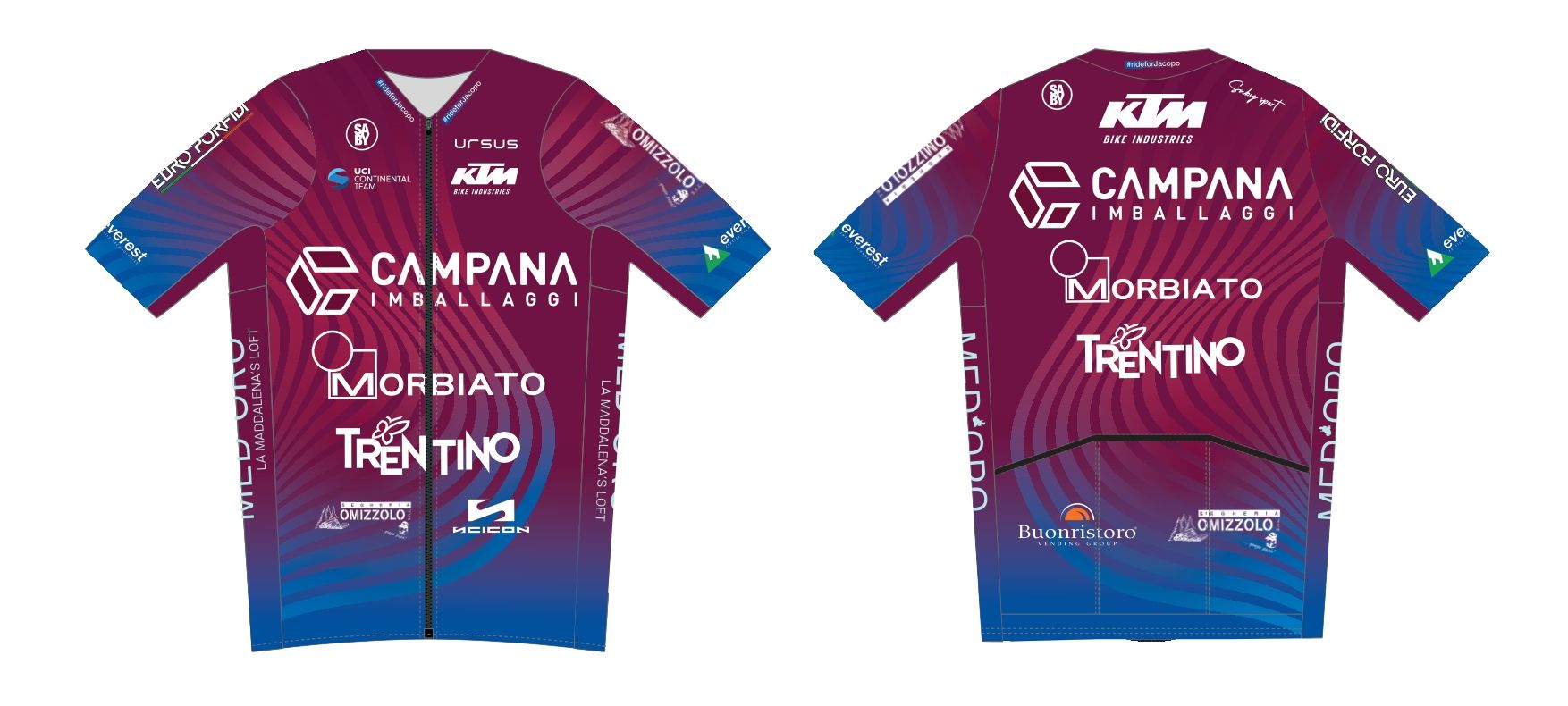 Nouveau souffle pour l'équipe continentale trentino : découvrez le maillot et le rose révélés !