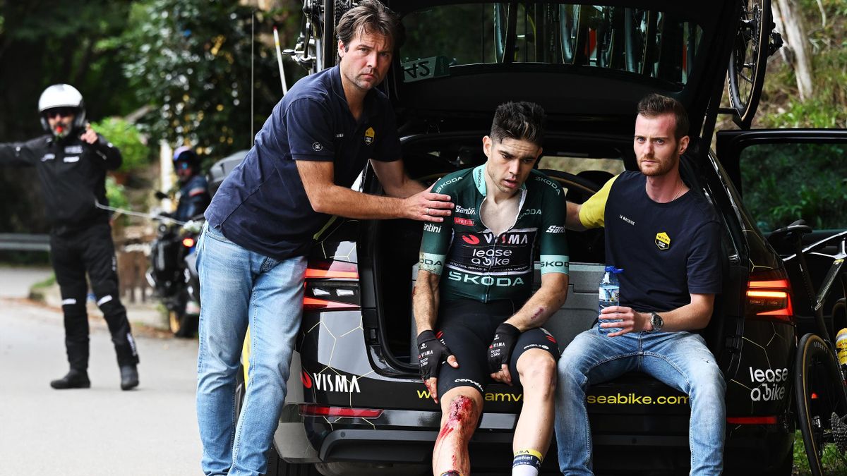 Van Aert victime d'une chute
