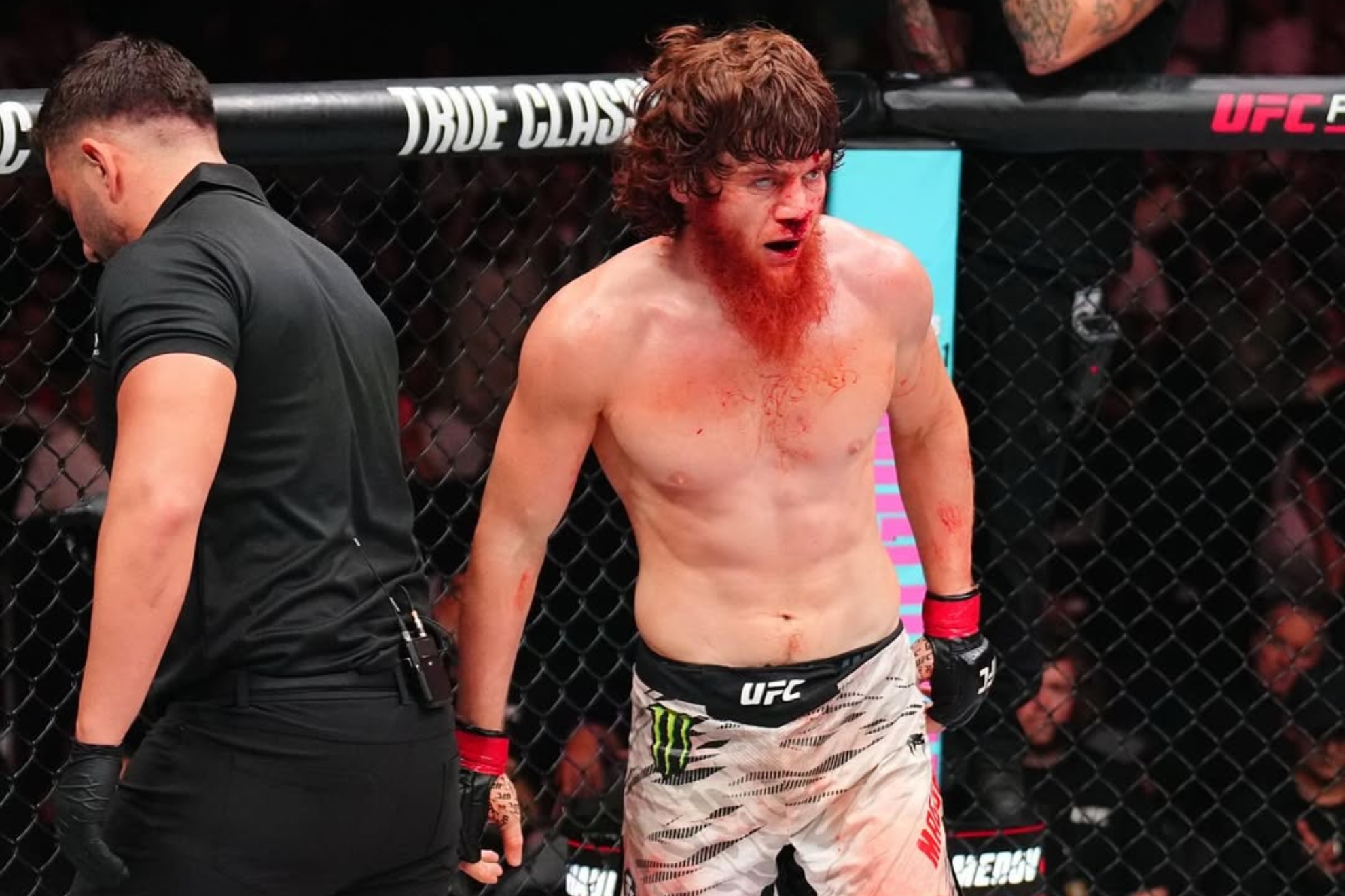 Shara Magomedov, juste après son combat contre Marc-André Barriault.
