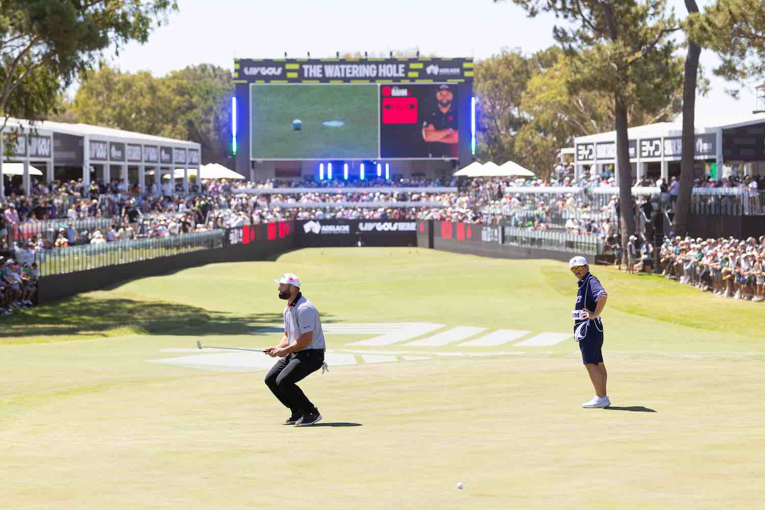 Jon Rahm, en el green del 122 de Adelaida. (Photo by Chris Trotman/LIV Golf)