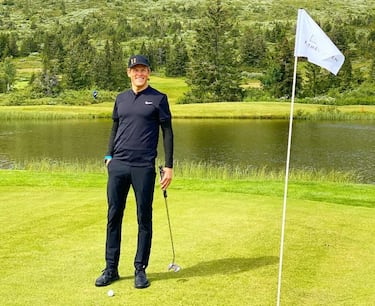 Klaebo sur le parcours de golf
