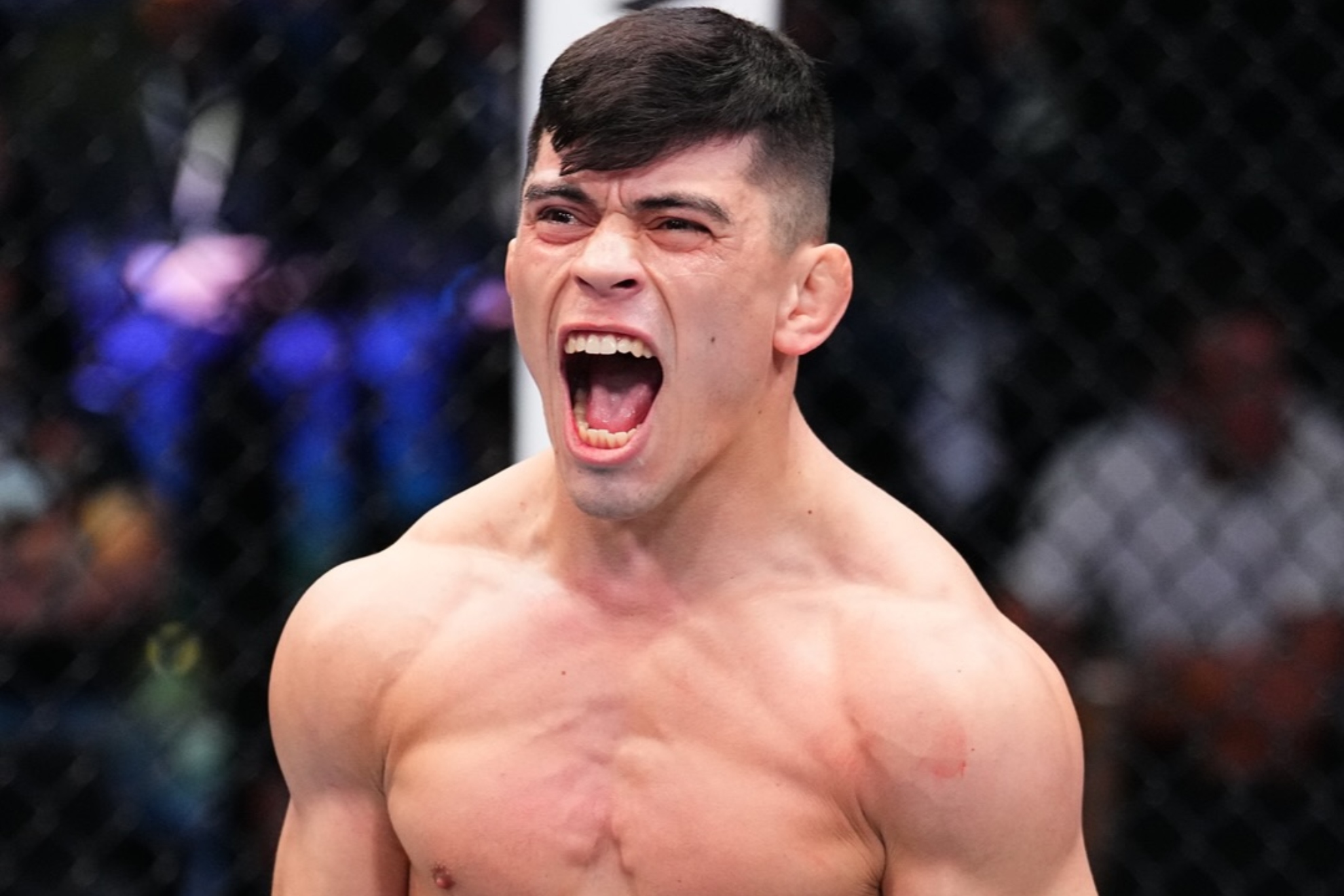 Kevin Vallejos, après avoir mis KO Josh Emmett.