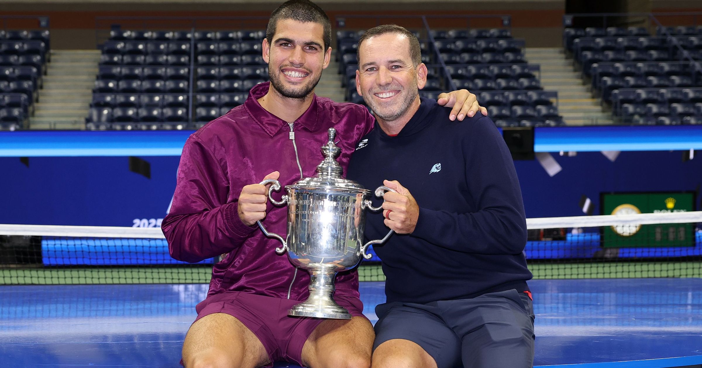 El golfista Sergio García revela el verdadero nivel de Carlos Alcaraz jugando al golf: "Solo le daría un hoyo de ventaja" - Tennis video