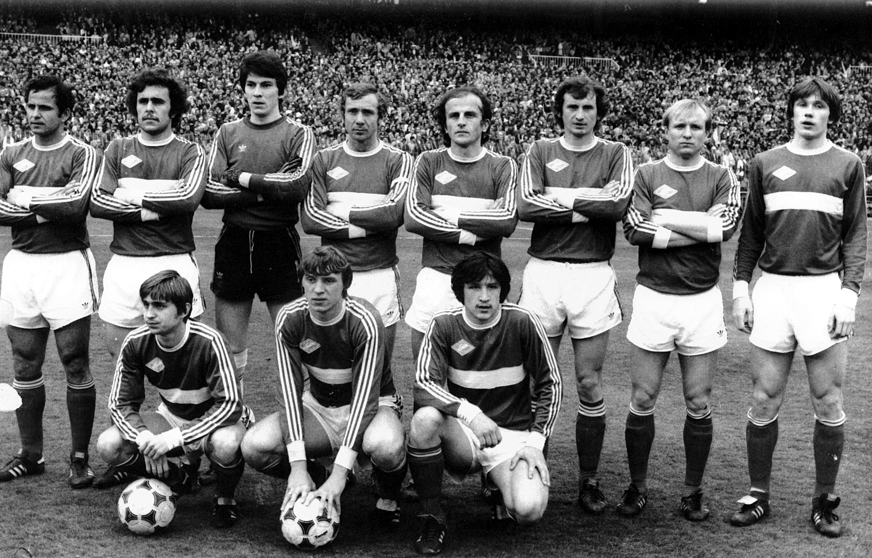 L'équipe du Spartak avant un match de la saison 1987-88.